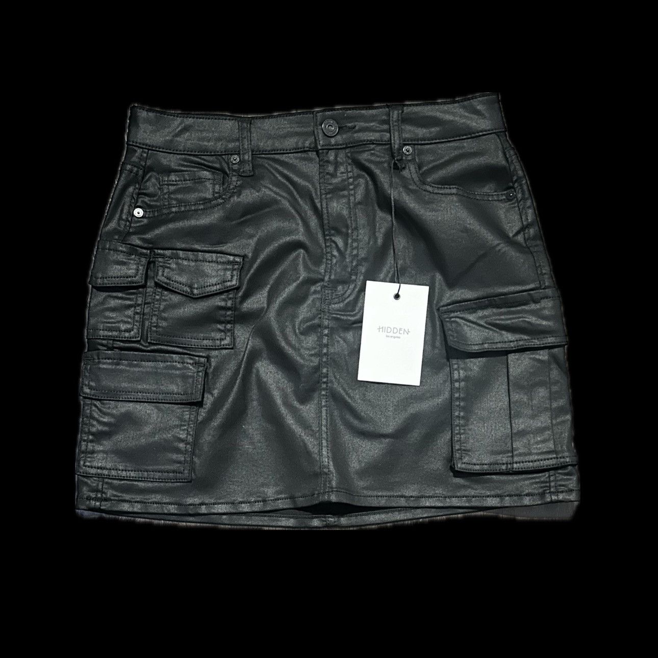 HIDDEN Faux Leather Mini Skirt Size 29" - 1 Thumbnail