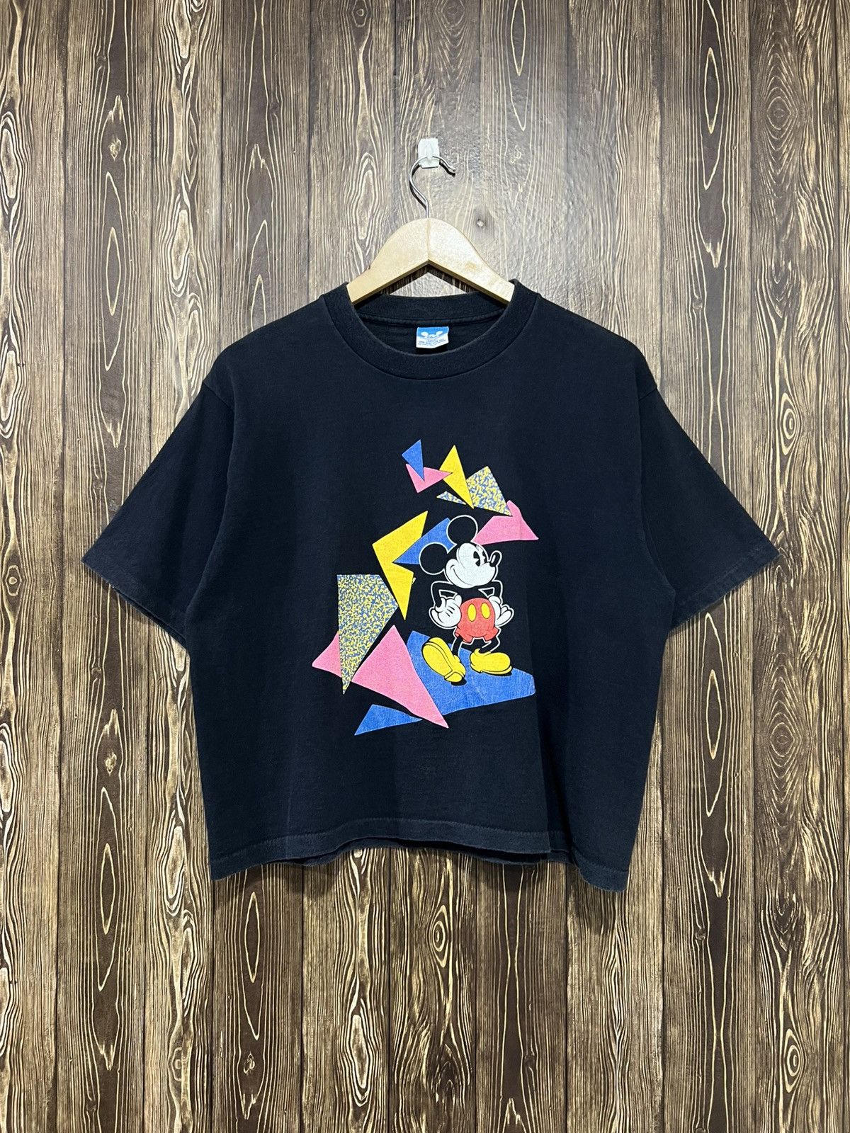 Vintage 80s Mickey Mouse Boxy Cropped Tshirt