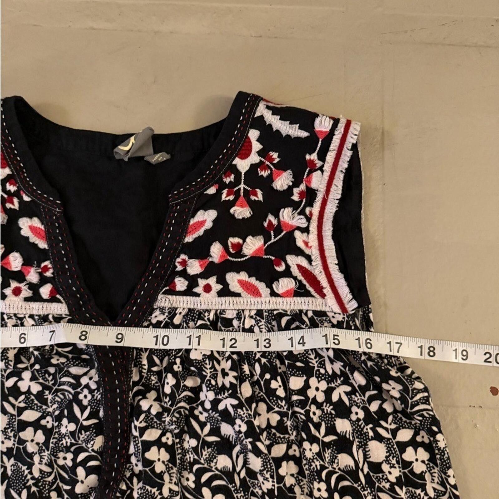 Other Anthro One September Austin Embroidered Floral Tank Boho S Size S / US 4 / IT 40 - 6 Thumbnail