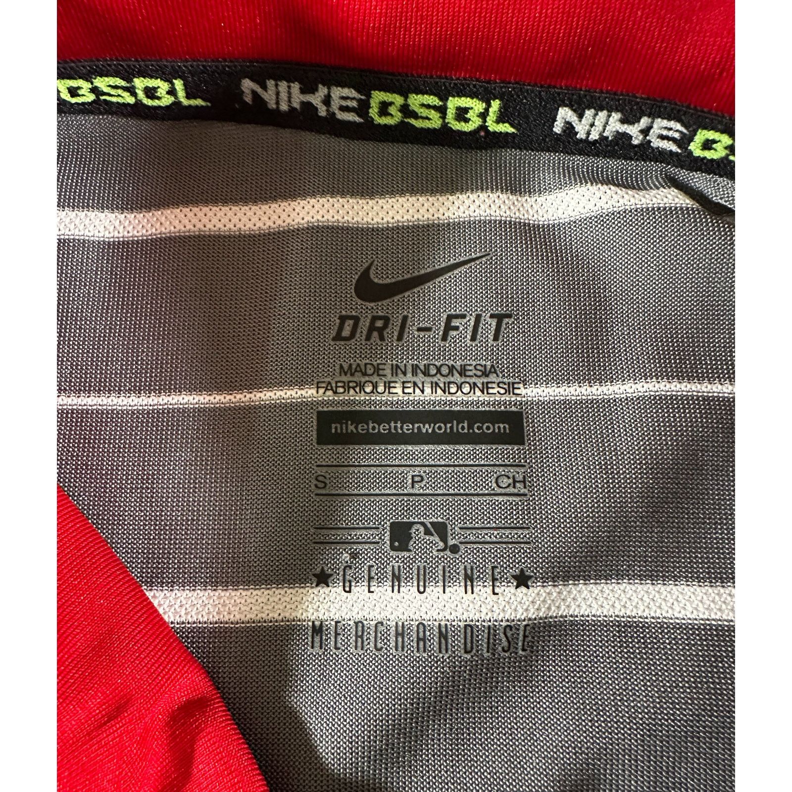 Nike Nike Cincinnati Reds Dri-Fit Gray Striped Polo Shirt Drifit Size US S / EU 44-46 / 1 - 8 Thumbnail