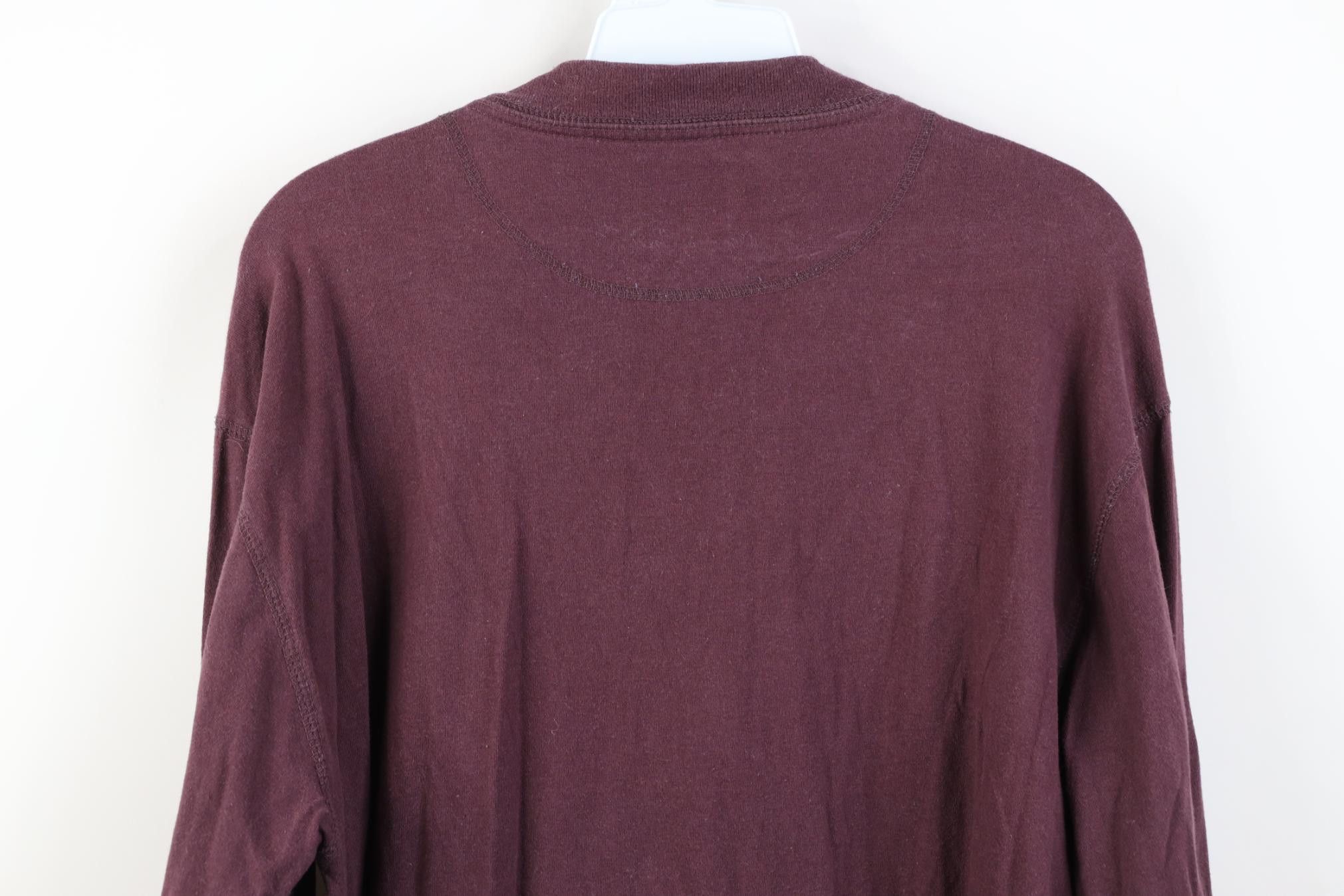 Vintage Vintage 90s Streetwear Long Sleeve Henley T-Shirt Purple Size US L / EU 52-54 / 3 - 11 Thumbnail