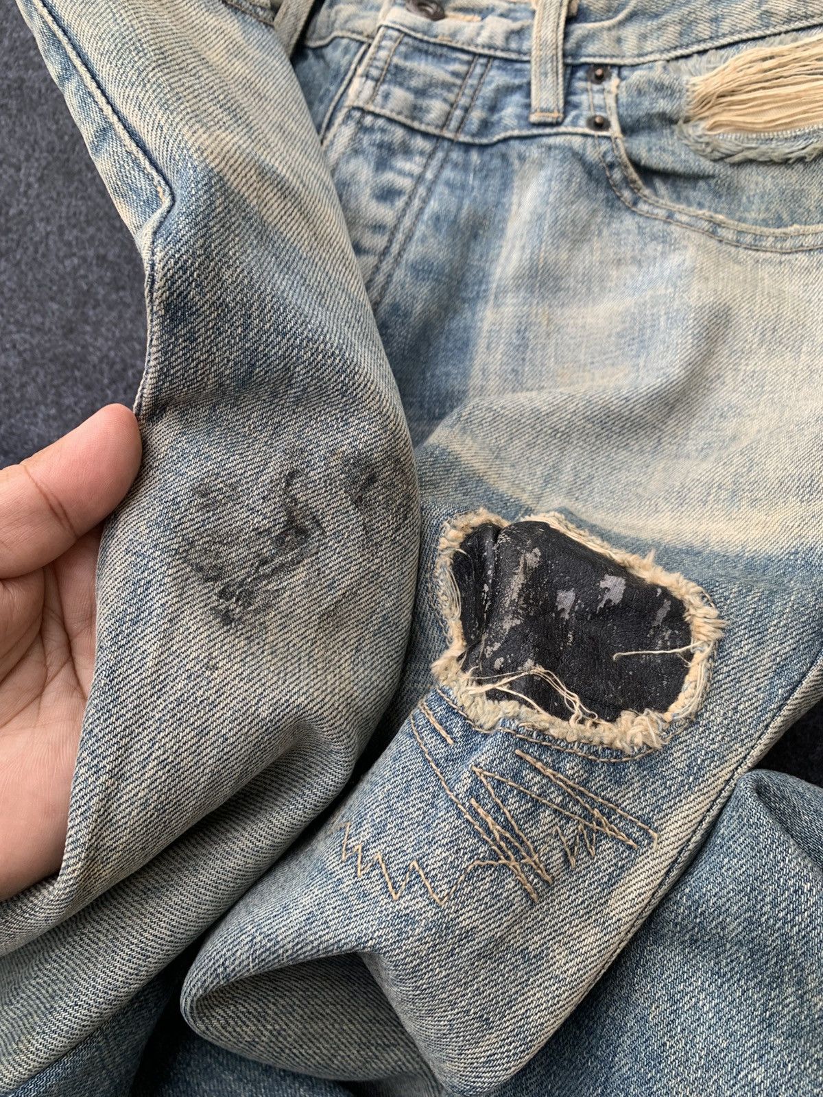 Vintage Rare Distressed Ossa Mondo Jeans – Made in Japan 🇯🇵 Size US 33 - 5 Thumbnail
