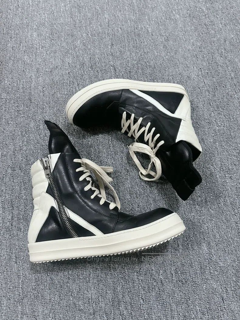 Rick Owens Rick Owens Mainline black and white cowhide inverted trian Size US 6.5 / EU 39-40 - 6 Thumbnail