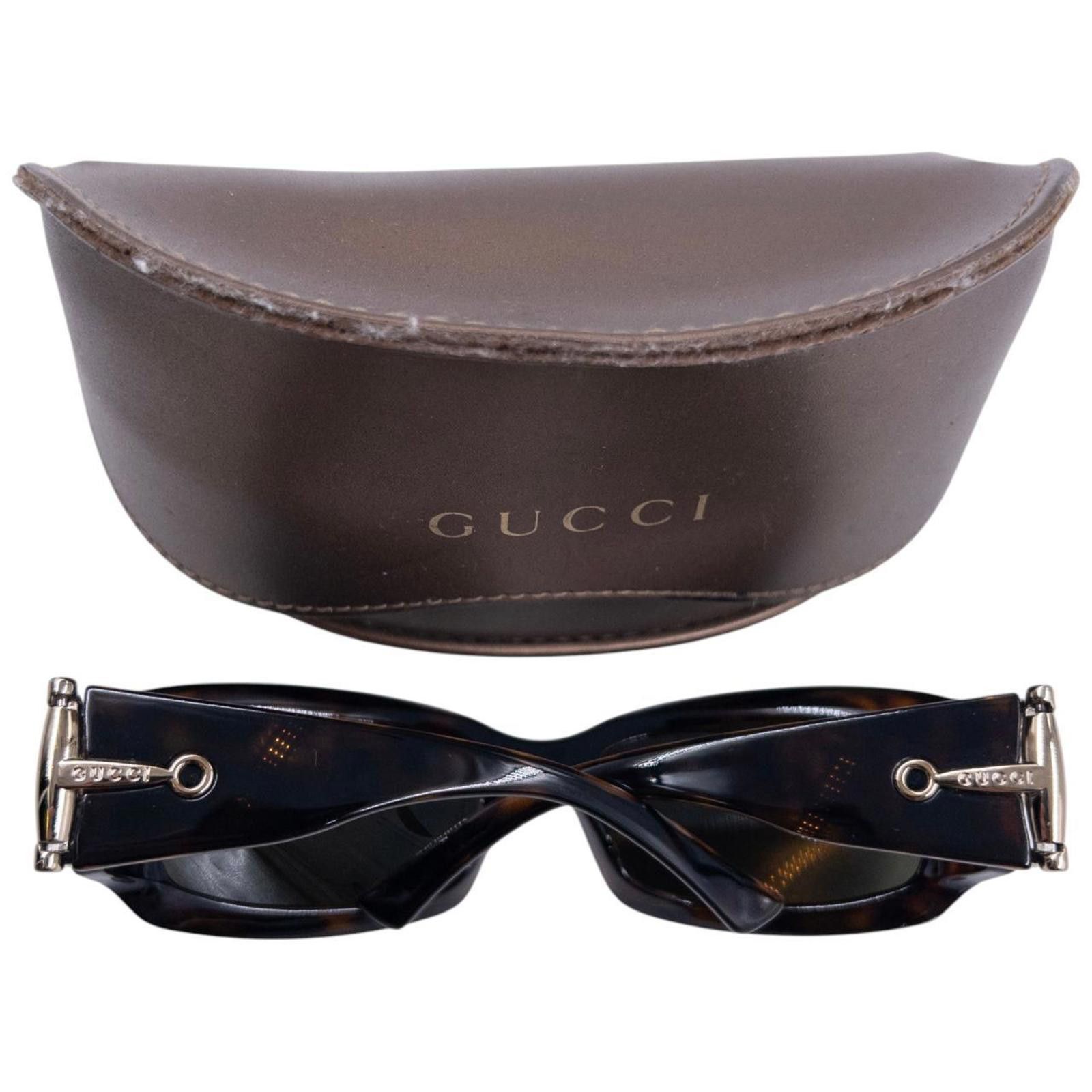 Gucci Vintage Gucci Horse Bit Tortoise Shell Sunglasses Size ONE SIZE - 8 Thumbnail
