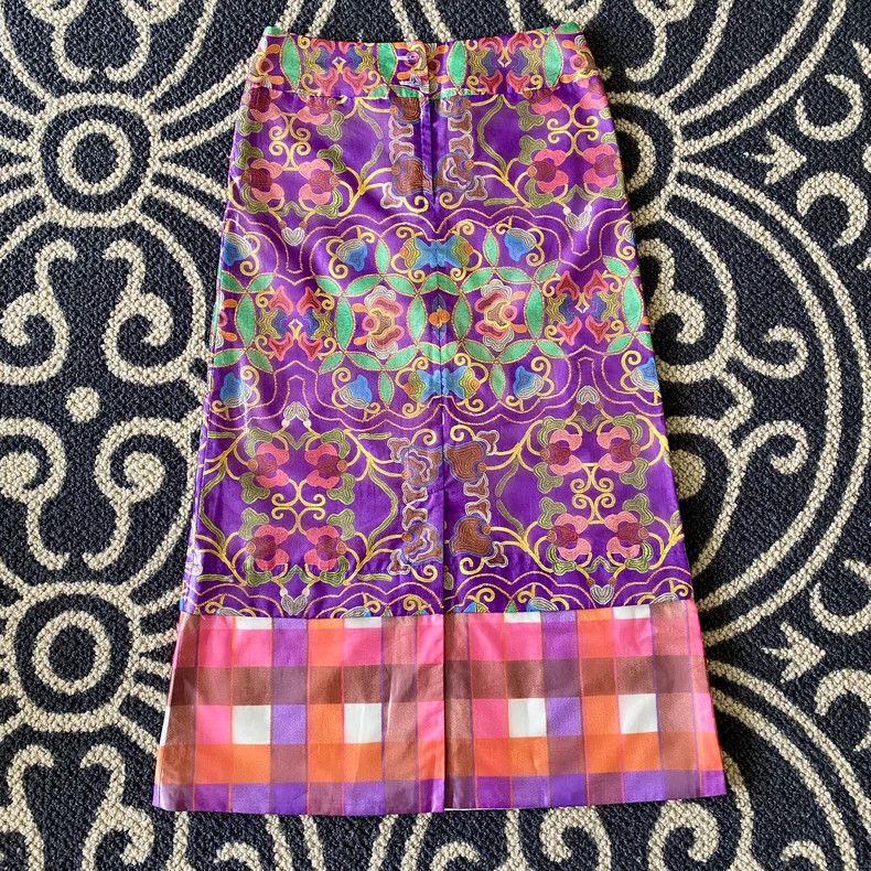 Issey Miyake Issey Miyake Retro checkered skirt Size 25" / US 0 / IT 36 - 3 Thumbnail