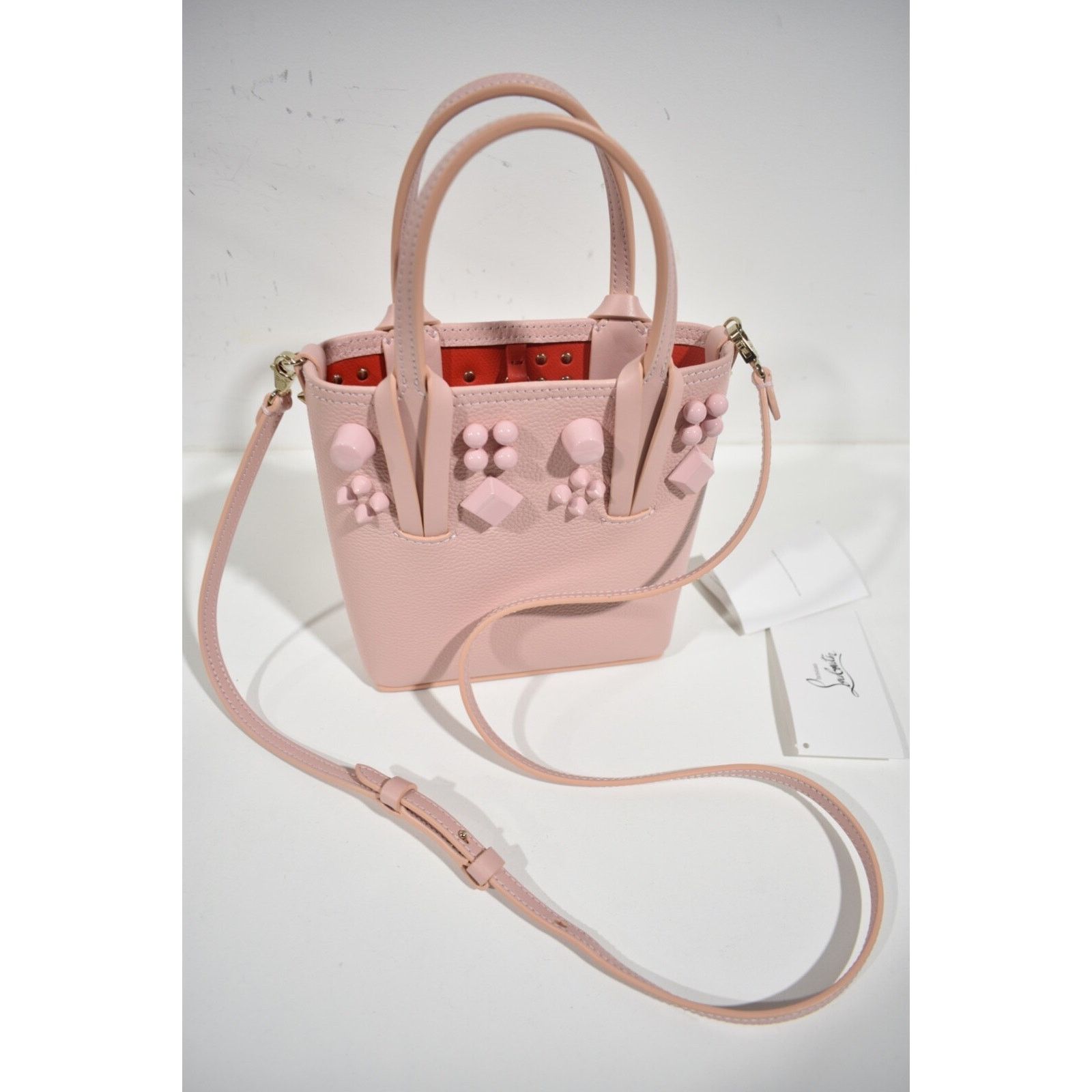 Christian Louboutin Christian Louboutin Stud Calf Leather Tote Crossbody Bag Size ONE SIZE - 4 Thumbnail