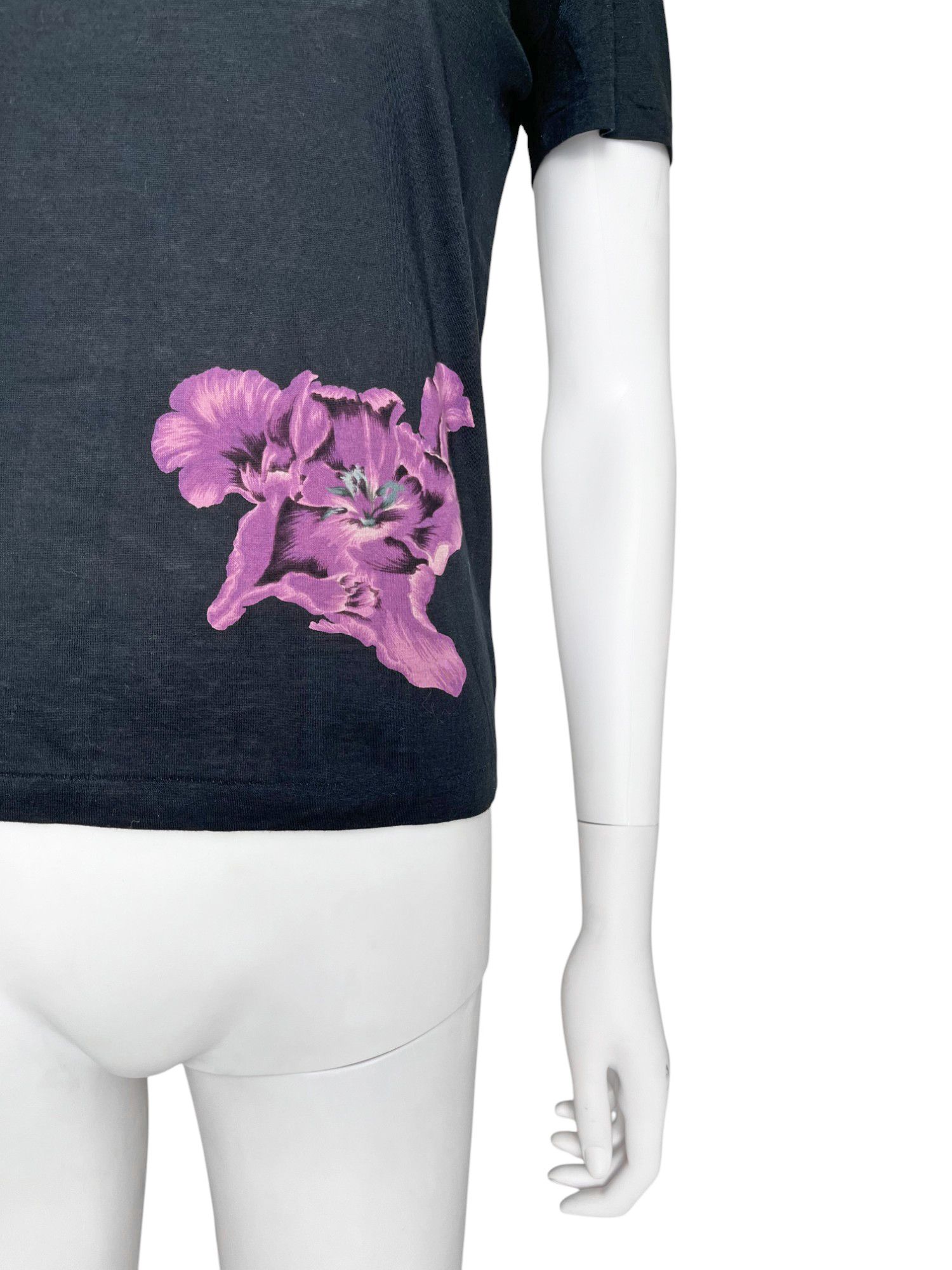 Yohji Yamamoto 2000's Pink Iris Black Tee Size S / US 4 / IT 40 - 5 Thumbnail