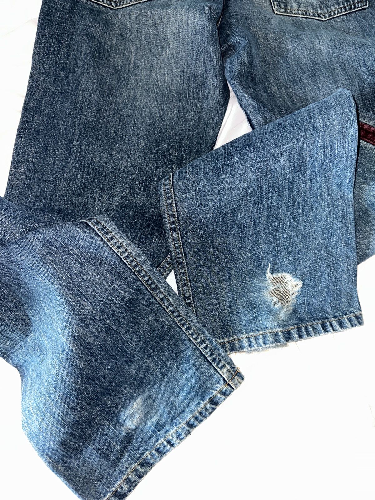 Undercover undercover 02aw witch’s cell division velour strripe denim Size US 28 / EU 44 - 4 Thumbnail