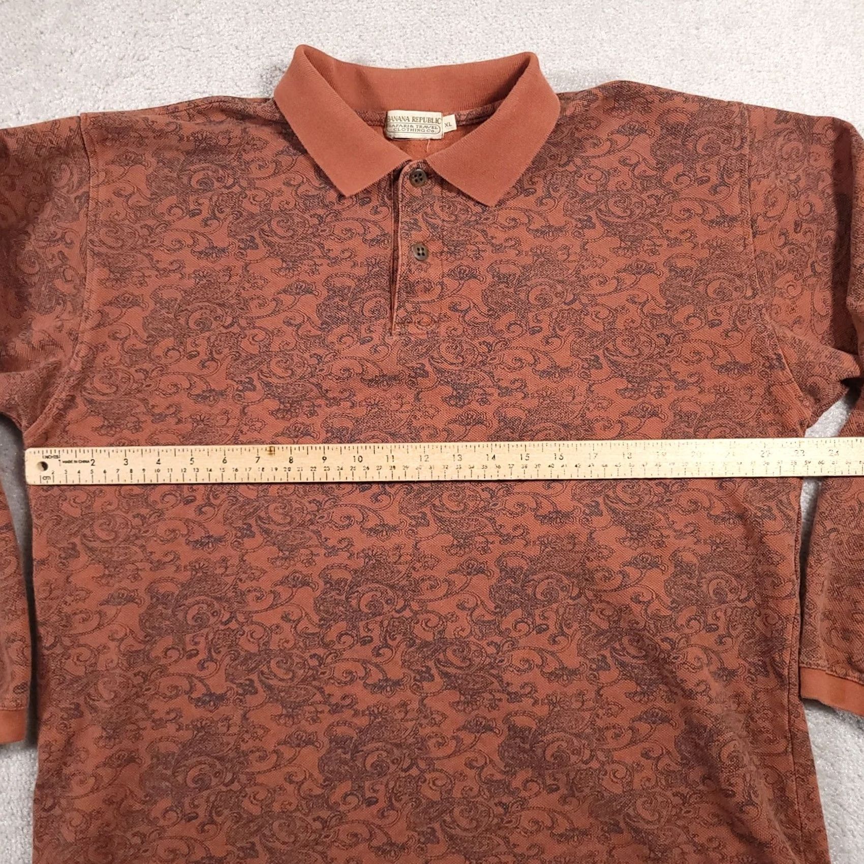 Banana Republic VINTAGE Banana Republic Safari & Travel Shirt Mens XL Long Sleeve Polo Floral Shirt Size US XL / EU 56 / 4 - 5 Thumbnail