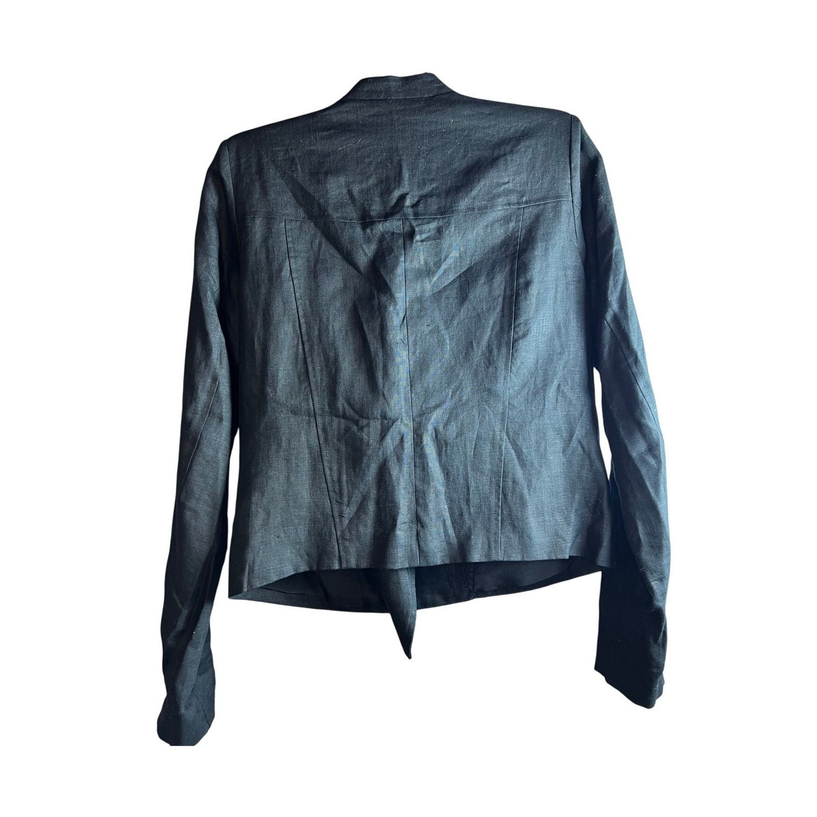 Central Park West Central Park West EB Pepper Black Linen Moto Jacket M NWT Size M / US 6-8 / IT 42-44 - 2 Thumbnail