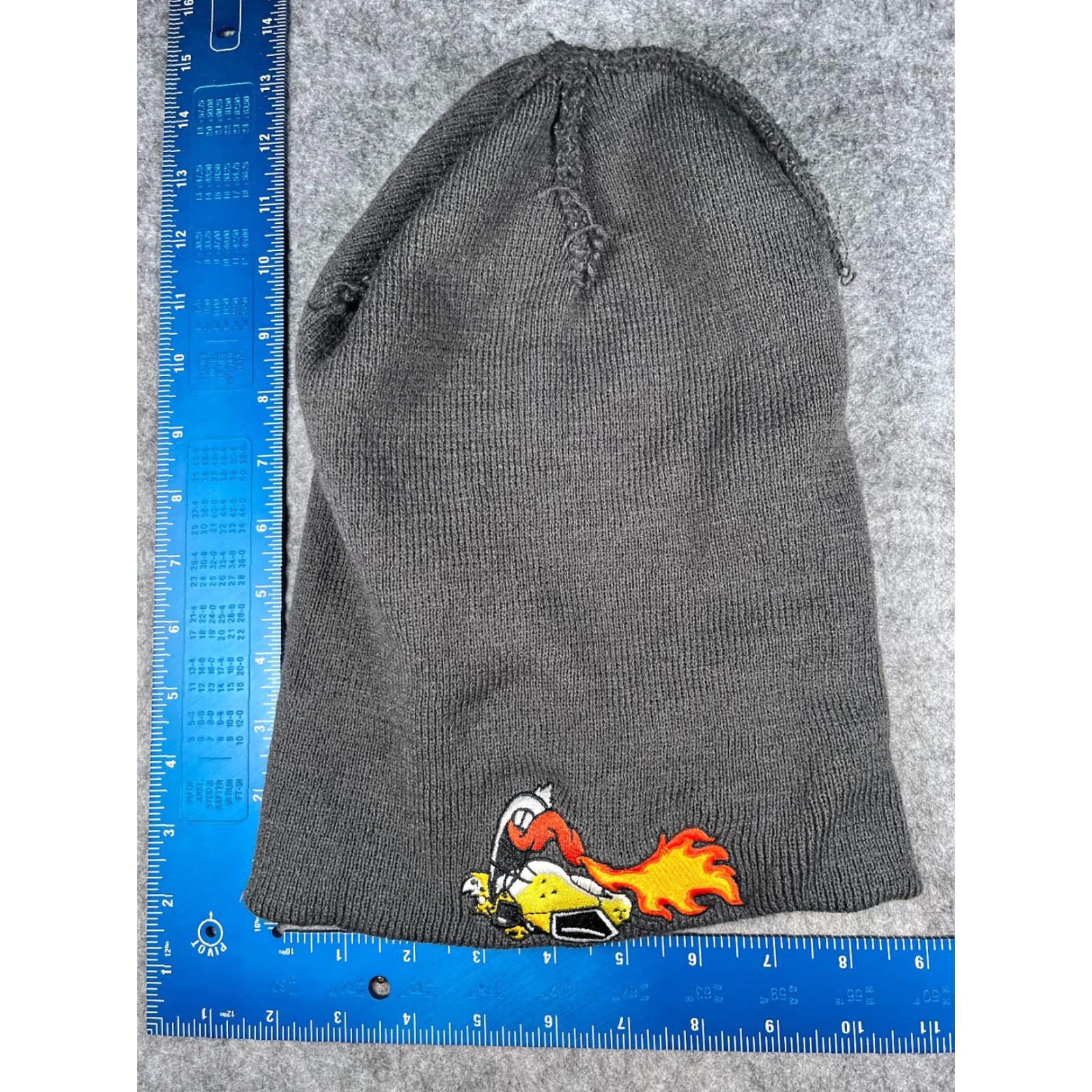 Mad Engine Mad Engine Beanie Hat Adult One Size Gray 100% Acrylic Embroidered Size ONE SIZE - 5 Thumbnail