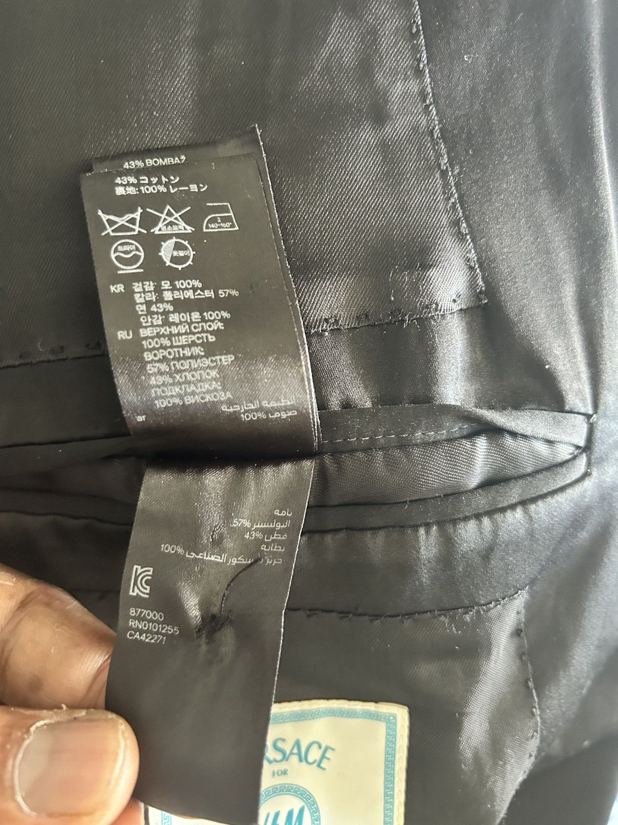 H&M × Versace EUC Versace x H&M Tuxedo Jacket & matching COS Trousers Size 54R - 4 Thumbnail