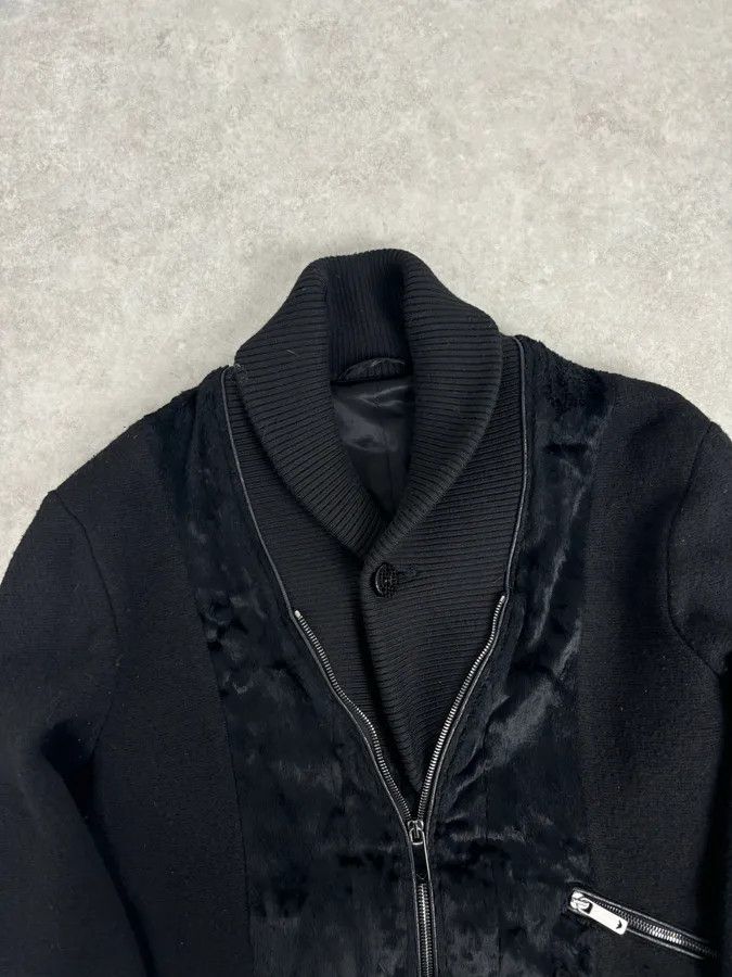 Emporio Armani 2000s Emporio Armani Black Pony Hair & Wool Jacket Size US M / EU 48-50 / 2 - 4 Thumbnail