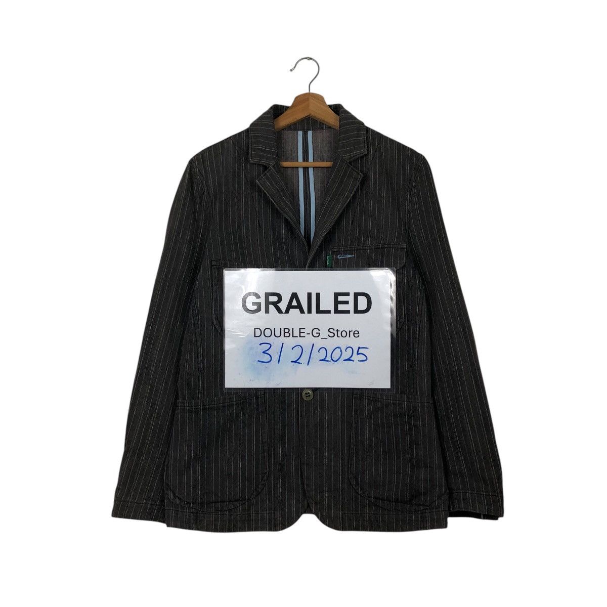 Japanese Brand × Vintage 📌Vintage Hickory Chore Jacket Paul Smith Jeand Issey Miyake Size US M / EU 48-50 / 2 - 1 Thumbnail