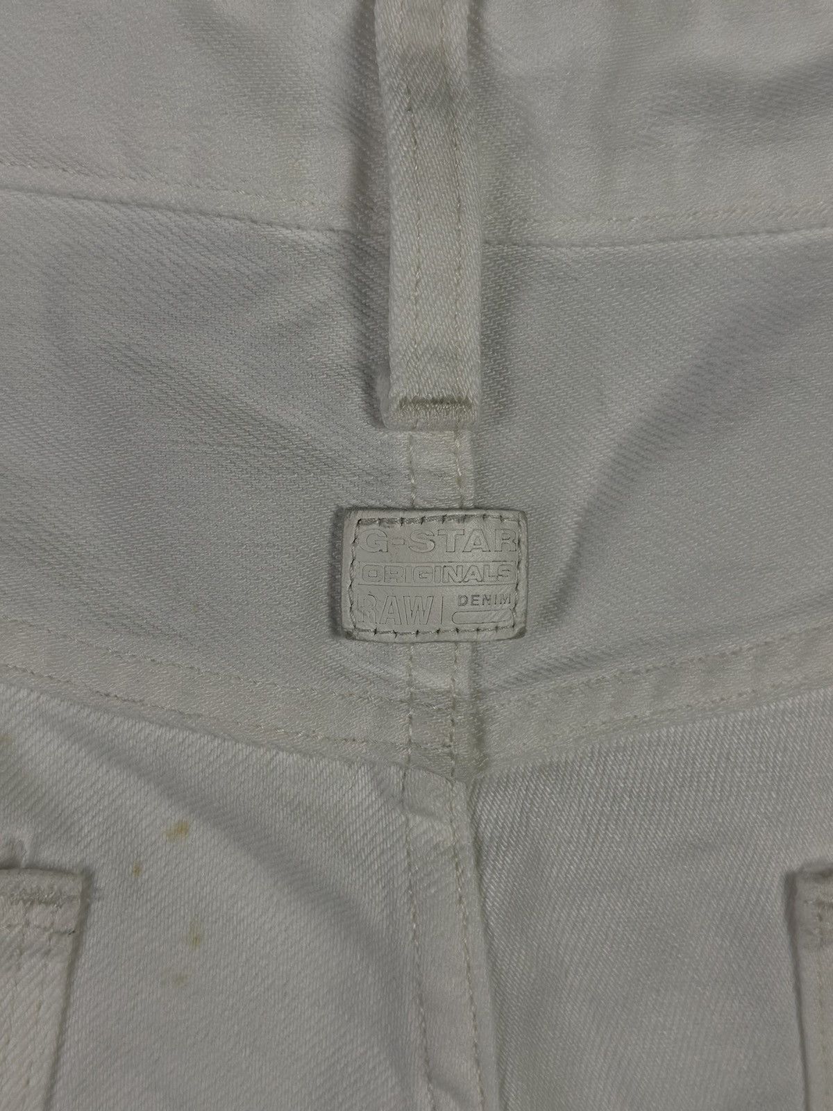 G-Star × Japanese Brand G-Star Raw Denim Biker White Pant Vintage Y2k Hype Rare Size US 30 / EU 46 - 10 Thumbnail