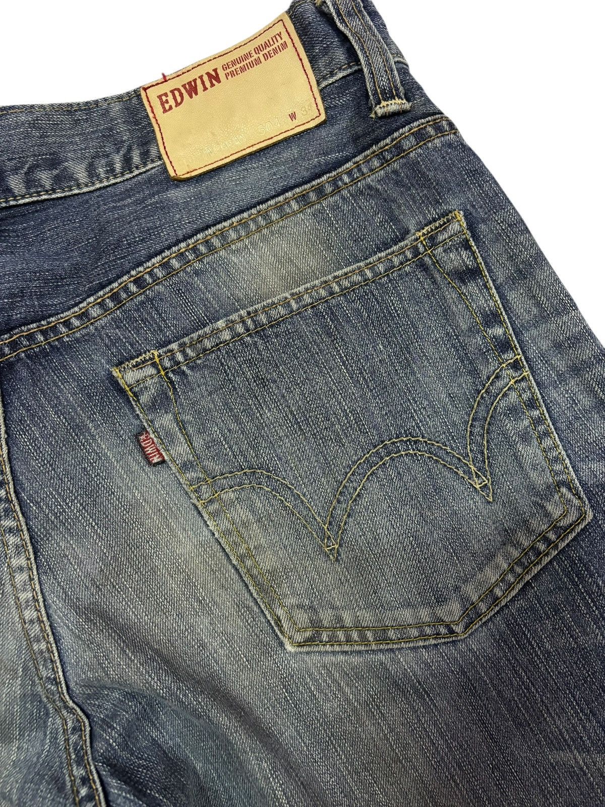 Edwin Vtg Edwin Japan 504 Distressed Jeans Size US 32 / EU 48 - 10 Thumbnail