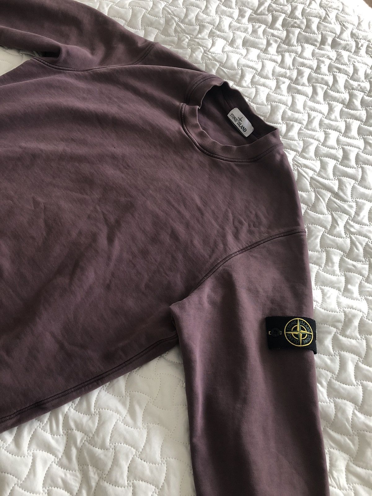 image of Stone Island Crewneck Sweatshirt in Purple, Men's (Size 2XL)