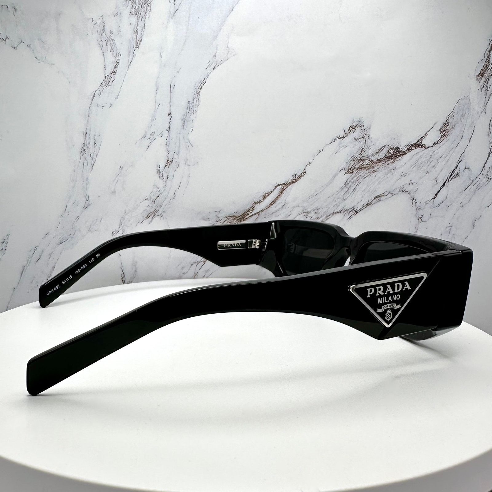 Prada NEW PRADA Sunglasses Black Square Rectangle Plaque Logo Size ONE SIZE - 20 Thumbnail