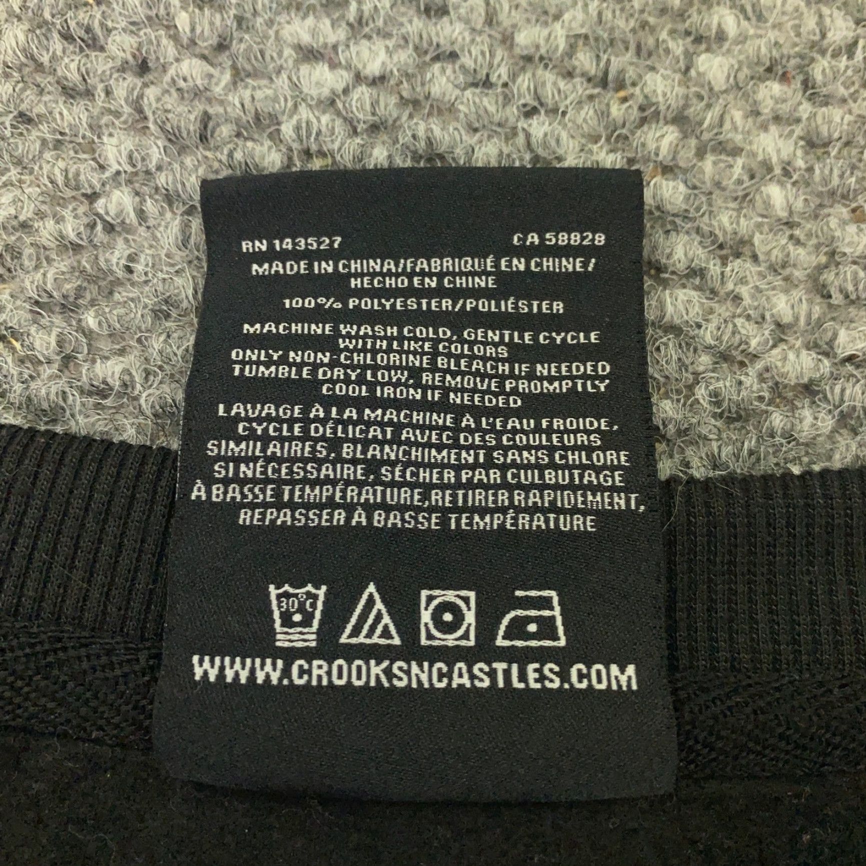 Crooks & Castles Crooks & Castles Sweatshirt Mens S Black Angel Bandana Money Crewneck Pullover Graphic Print Front Back Logo Size US S / EU 44-46 / 1 - 5 Thumbnail