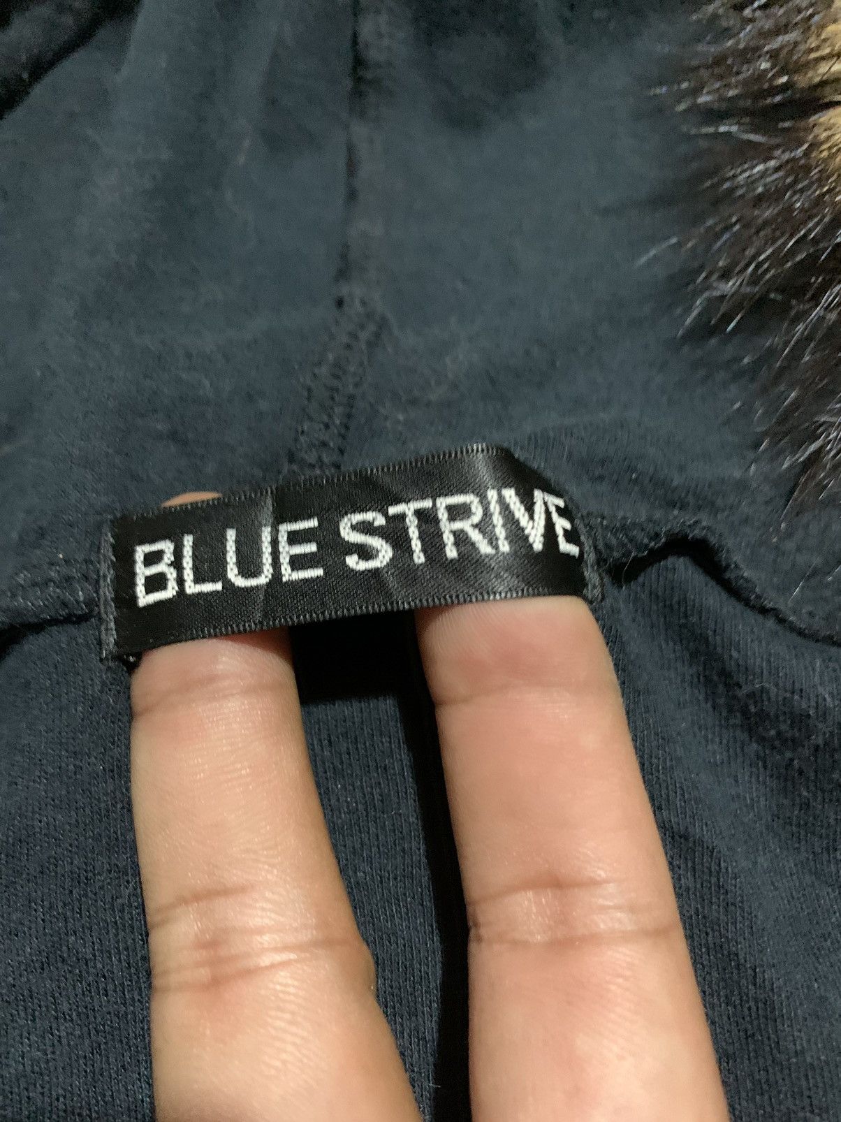 If Six Was Nine × Japanese Brand × Le Grande Bleu (L.G.B.) Blue strive poem fur short hoodie punk style Size US L / EU 52-54 / 3 - 7 Thumbnail