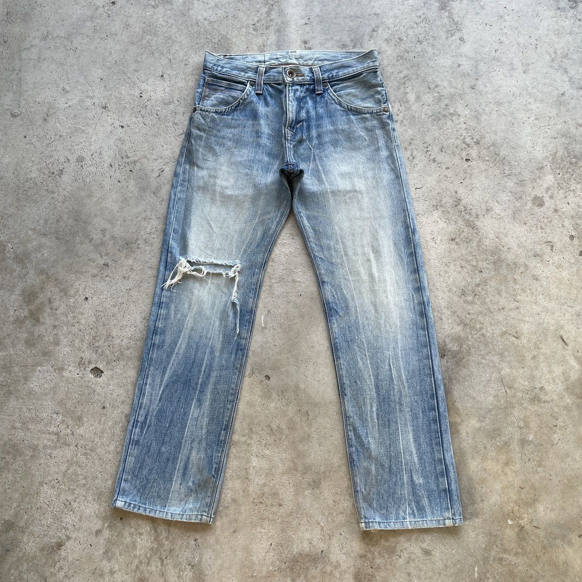 Edwin × Japanese Brand × Jean W31 Vintage Edwin 404 Distressed 