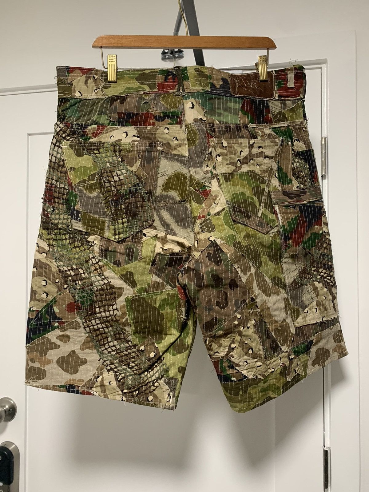 Vintage Bizzrad Patchwork Camo Cargo Shorts Size US 36 / EU 52 - 2 Thumbnail