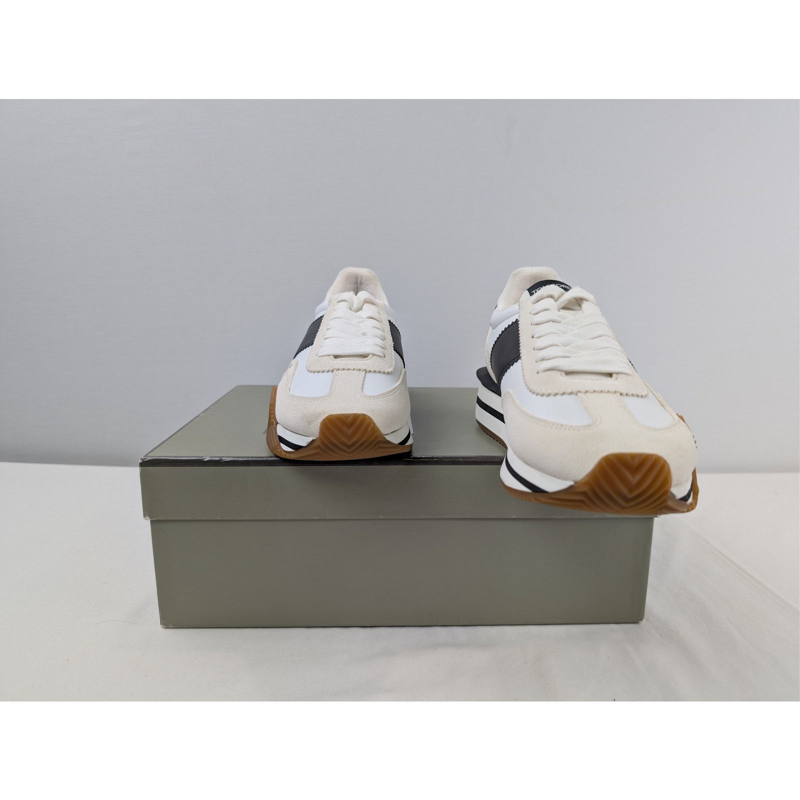 Tom Ford o1rshd1 Chunky Low top Sneaker in white/black/Brown Size US 10 / EU 43 - 19 Thumbnail