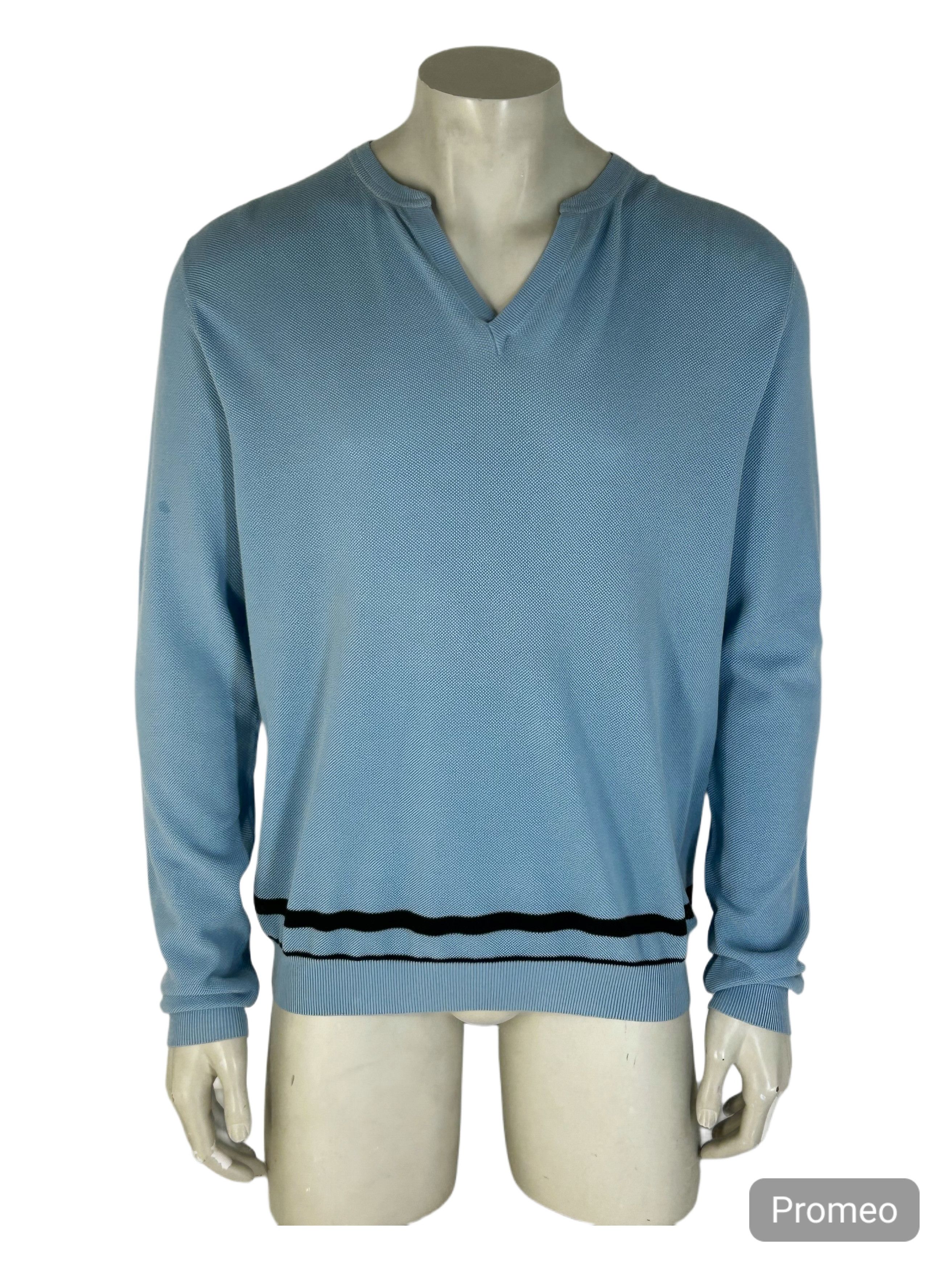 Prada PRADA V-NECK COTTON KNIT Size US XL / EU 56 / 4 - 1 Thumbnail
