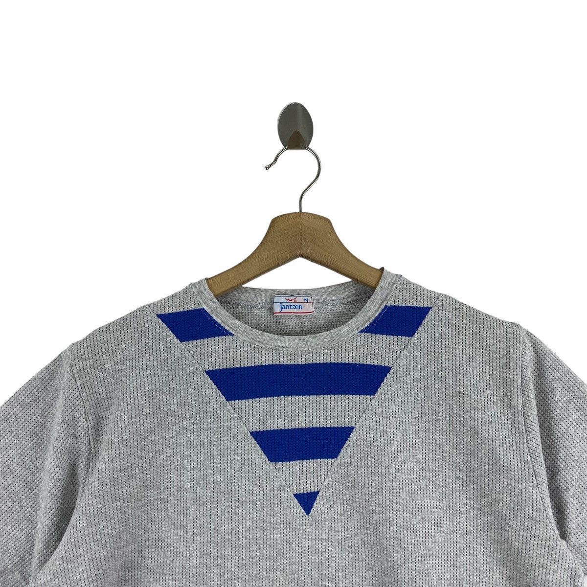Jantzen JANTZEN USA Brand Logo Print Grey Short Sleeve Sweater Size US M / EU 48-50 / 2 - 2 Thumbnail