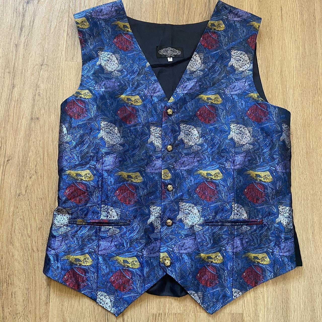 Other Blue and multicoloured fish vest with a unique pattern Size US M / EU 48-50 / 2 - 1 Thumbnail