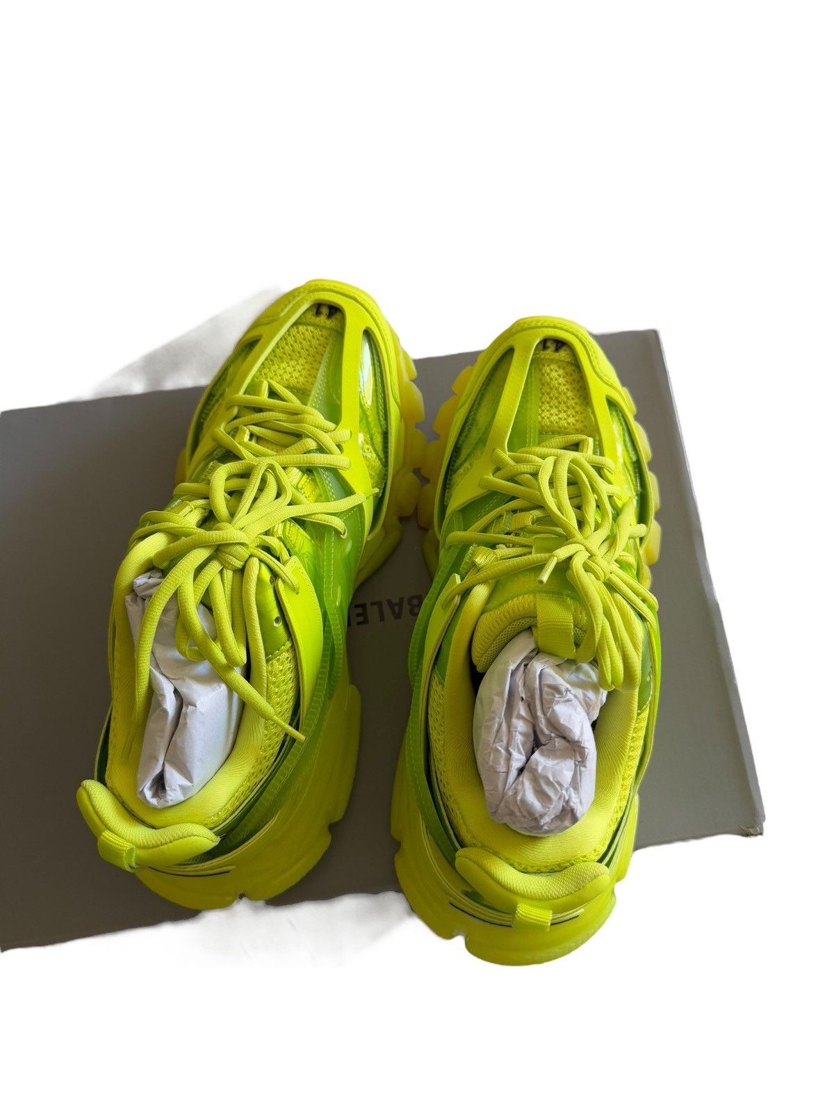 Balenciaga Neon Yellow Lime Track Runner Sneaker Size US 8 / EU 41 - 8 Thumbnail