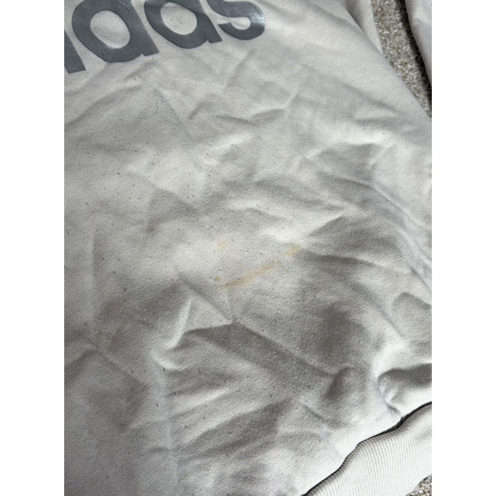Adidas Adidas Hoodie Mens XL Beige Pullover Fleece Big Logo Graphic Sweatshirt Athletic Size US XL / EU 56 / 4 - 2 Thumbnail