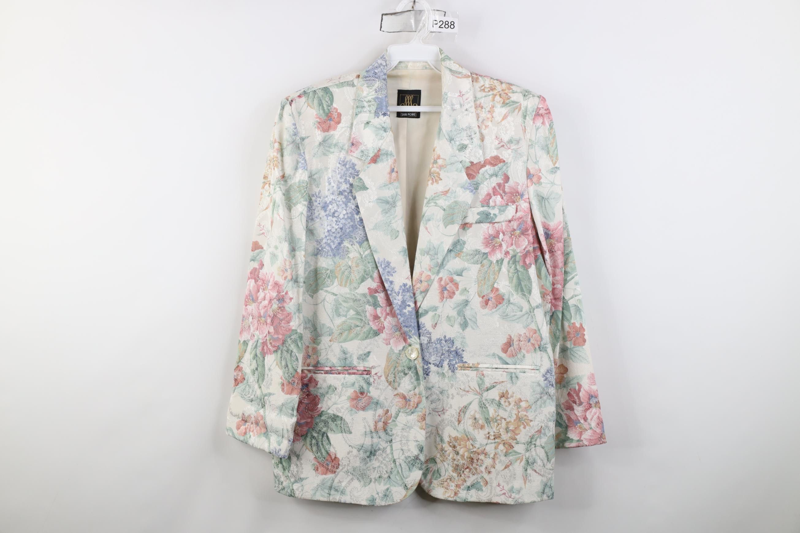 Vintage Vintage 90s Streetwear Flower Paisley Suit Blazer Jacket USA Size M / US 6-8 / IT 42-44 - 1 Thumbnail