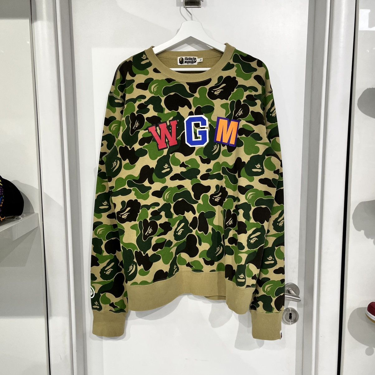 Bape Bape Camo Crewneck Green Size US XL / EU 56 / 4 - 1 Thumbnail