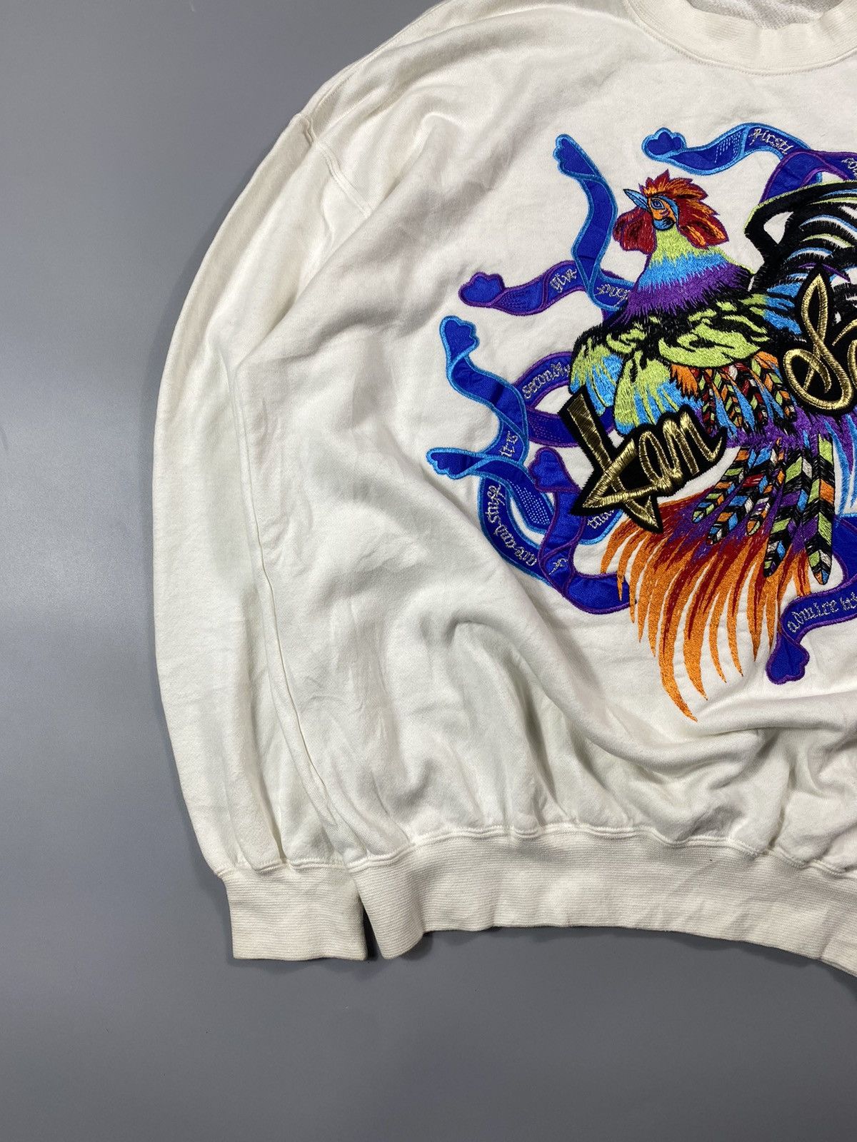 Kansai Yamamoto Rare! 1980s - Kansai Yamamoto- Embroidered Rooster Sweater Size US L / EU 52-54 / 3 - 4 Thumbnail