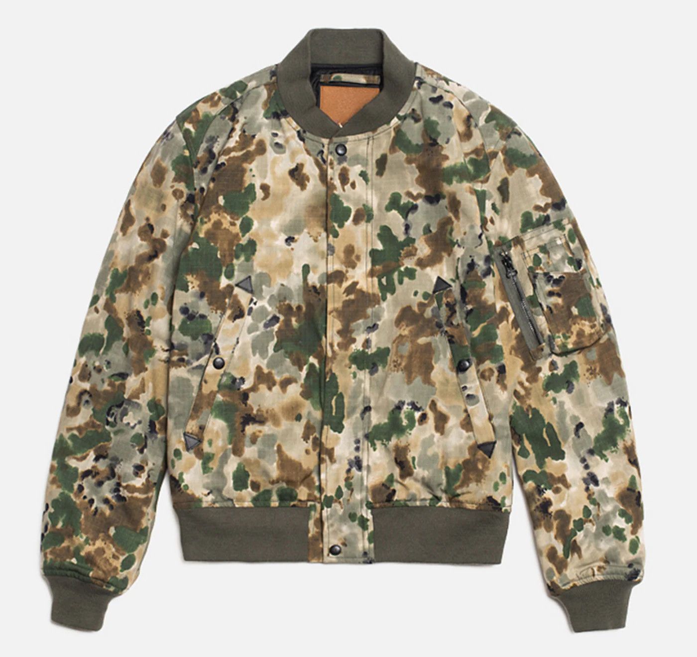 I. Spiewak And Sons SPIEWAK & SONS Golden Fleece Camo Cotton Nylon Bomber Jacket Size US S / EU 44-46 / 1 - 4 Thumbnail