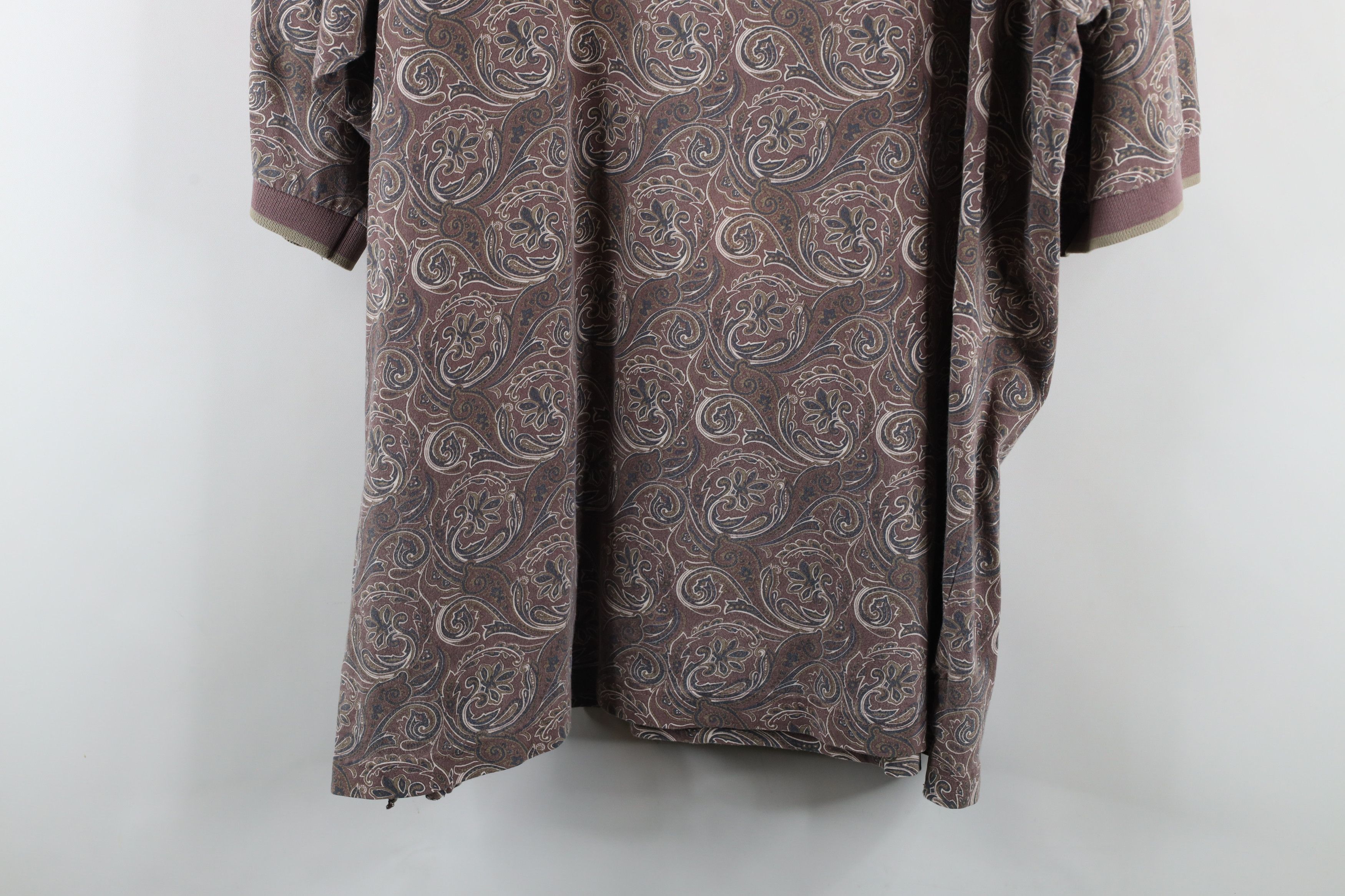 Vintage Vintage 90s Streetwear Floral All Over Print Golf Polo Size US XL / EU 56 / 4 - 11 Thumbnail
