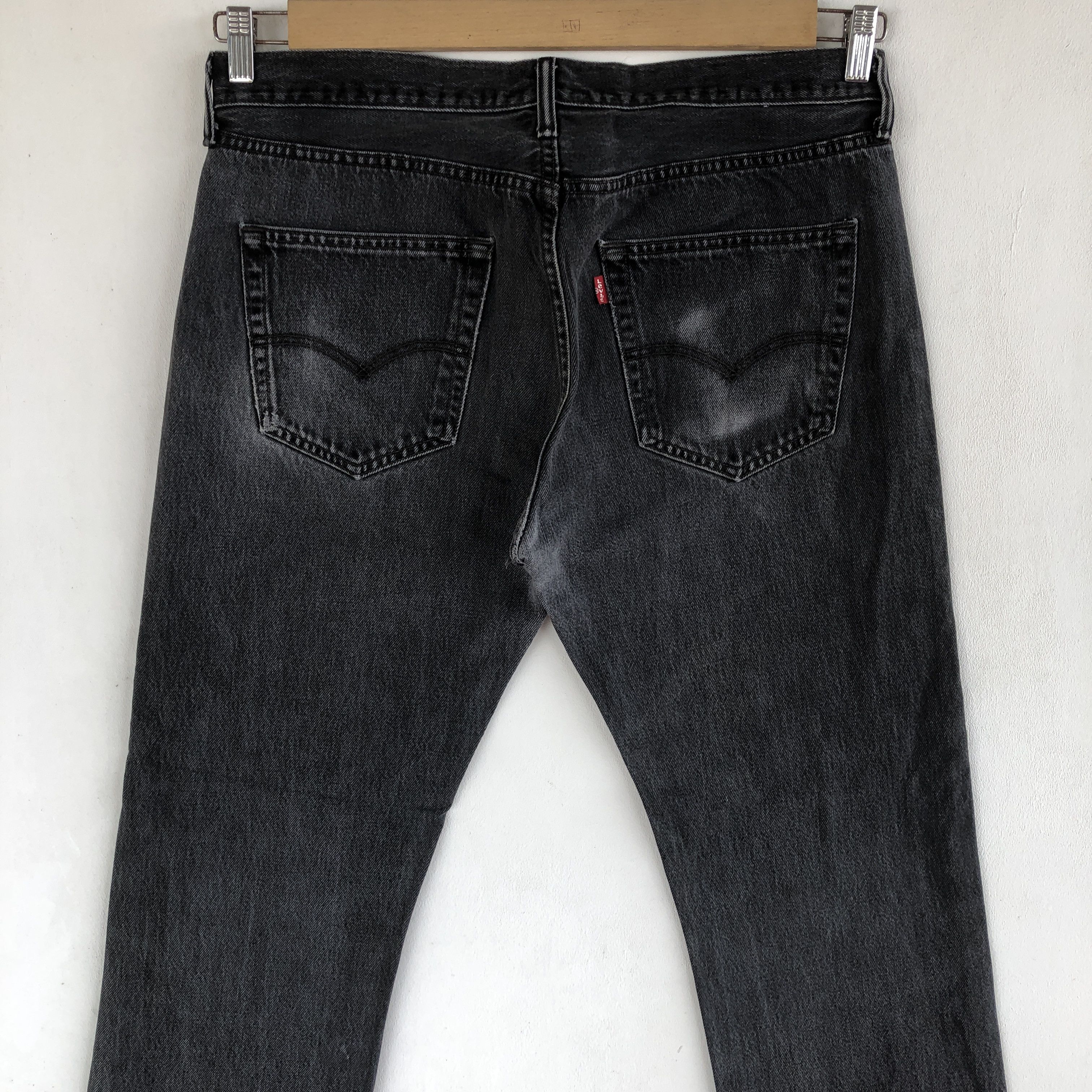 Levi's Vintage Levis 501 Jeans Super Black Levi's Stonewash Denim Size US 34 / EU 50 - 4 Thumbnail