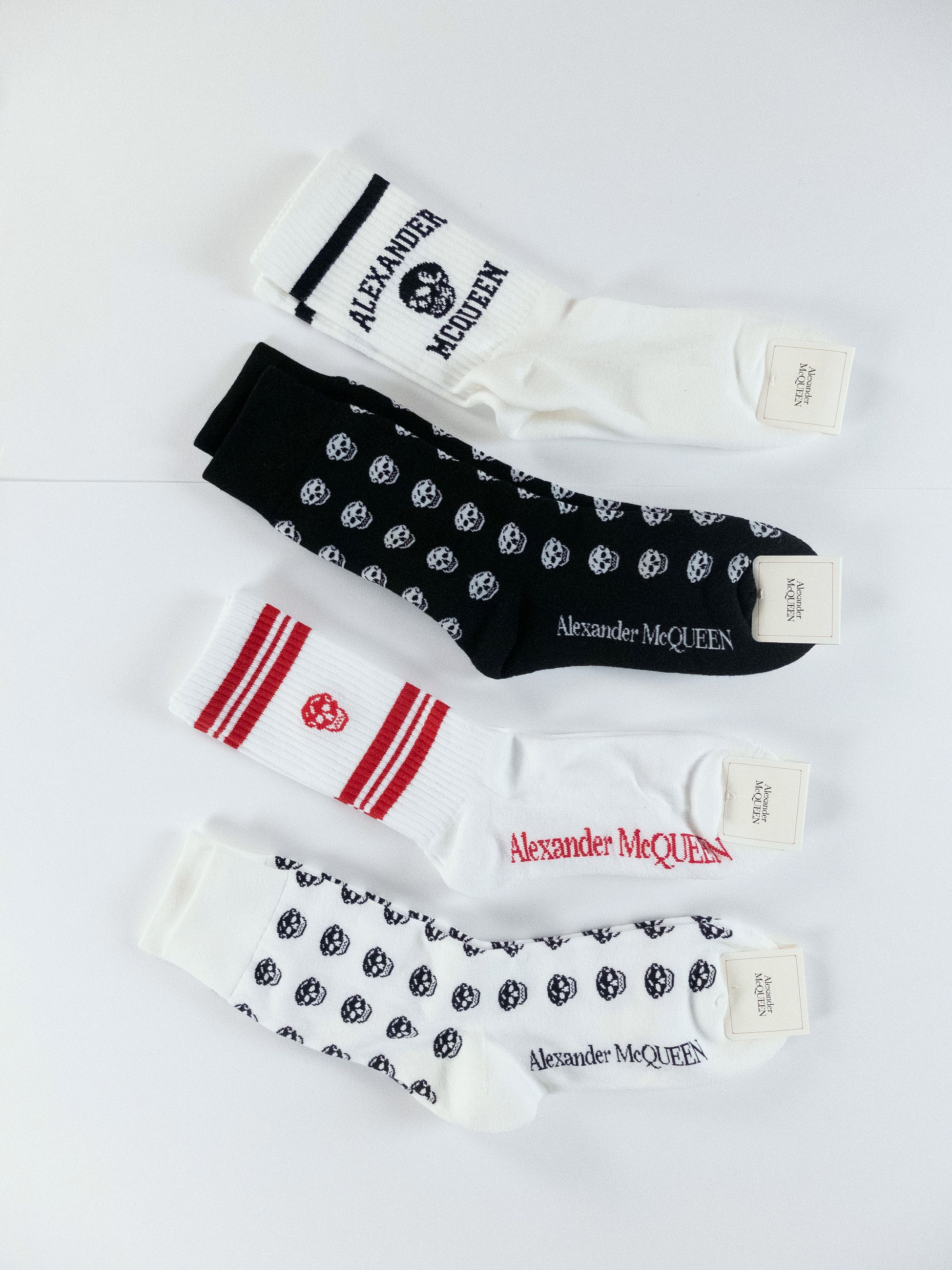Alexander McQueen 4 pairs ALEXANDER MCQUEEN cotton crew socks Medium q Size ONE SIZE - 1 Thumbnail