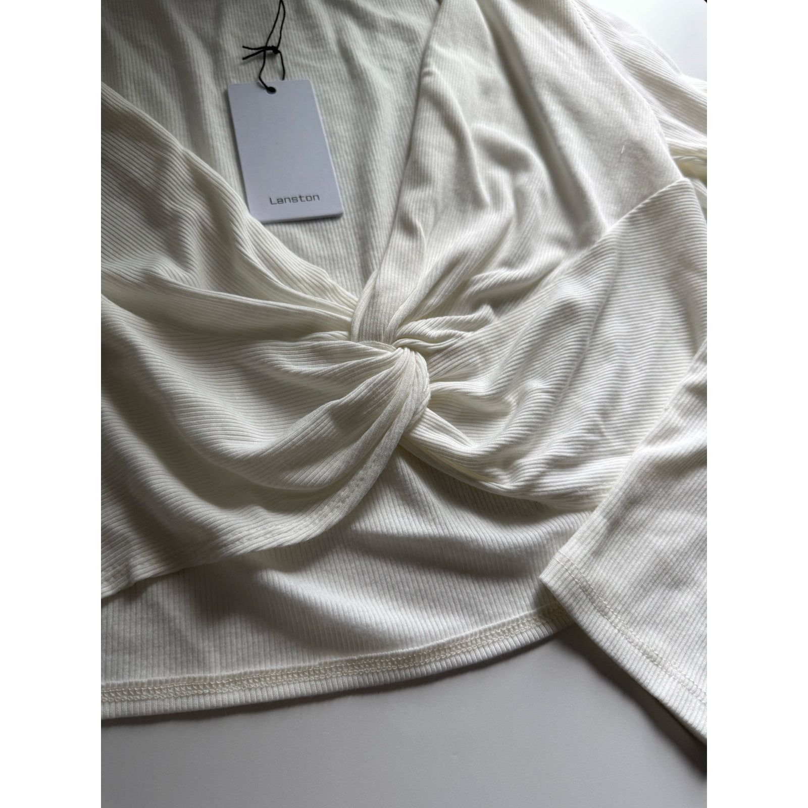 REVOLVE $108 new Lanston Revolve Teist Front Ribbed Crop - XS Size XS / US 0-2 / IT 36-38 - 2 Thumbnail