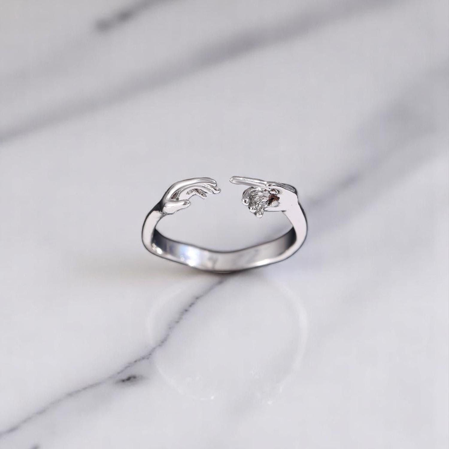 Other God's Hand Ring, Michelangelo's Adam ring, Hands of God Size ONE SIZE - 4 Thumbnail