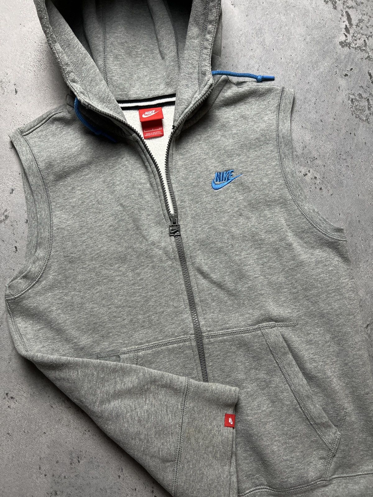 Nike Vintage 90s Nike Hoodie Vest Zip up Running Jogging Exercise Size US S / EU 44-46 / 1 - 7 Thumbnail