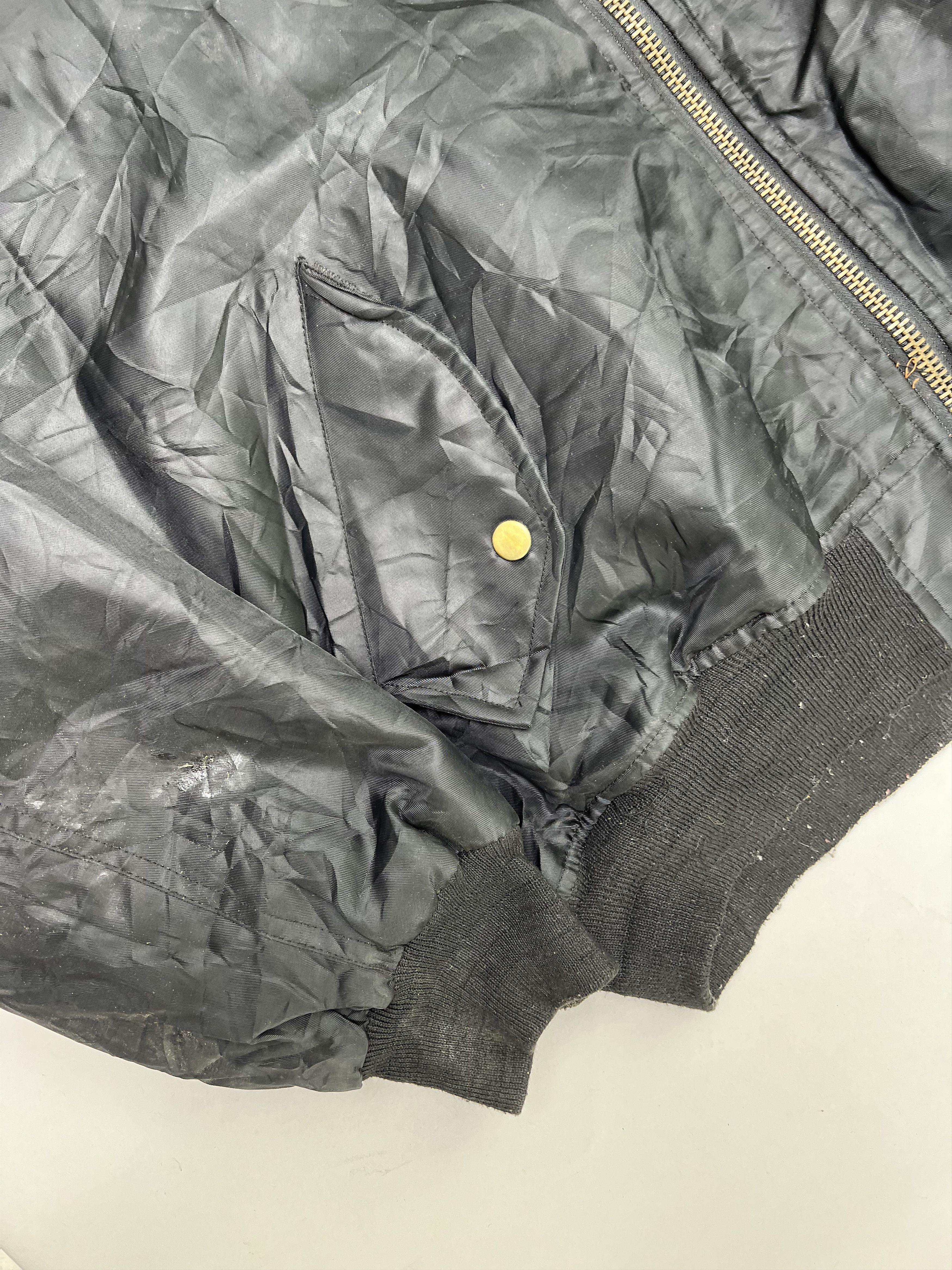 Vintage VINTAGE BOMBER MA-1 JACKET BLACK 3XL Size US XXL / EU 58 / 5 - 3 Thumbnail