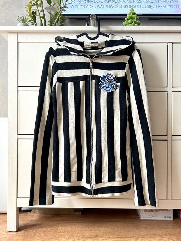 Pre-owned Balenciaga S/s 2006 Striped Black White Zip Hoodie