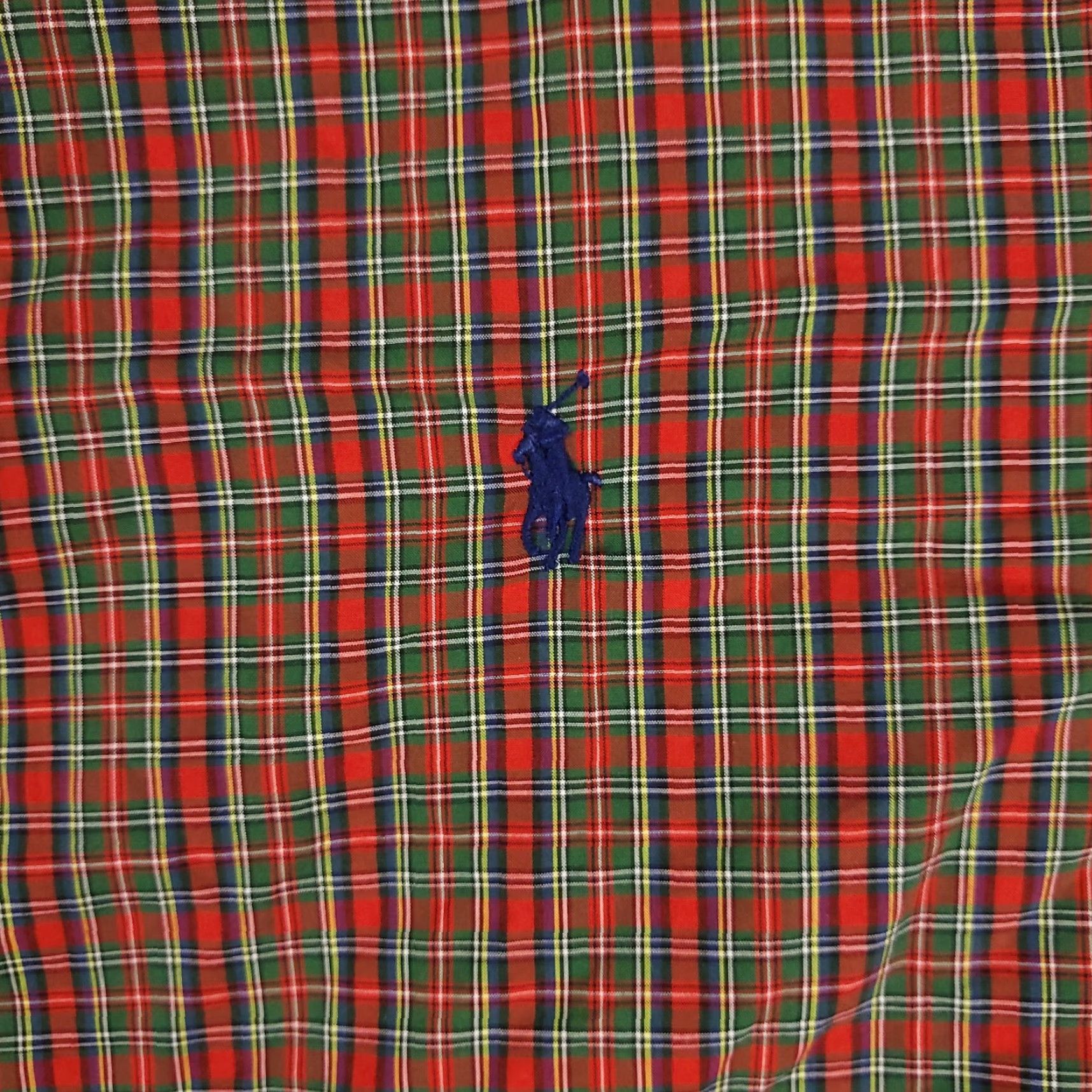 Ralph Lauren Ralph Lauren Dress Shirt Mens 18 Red Plaid Long Sleeve Button Up Size 48R - 2 Thumbnail