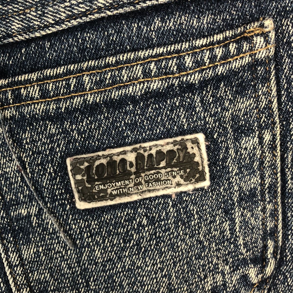 Japanese Brand × Vintage Long Happy Blue vintage faded Denim Pants #A112 Size US 30 / EU 46 - 18 Thumbnail