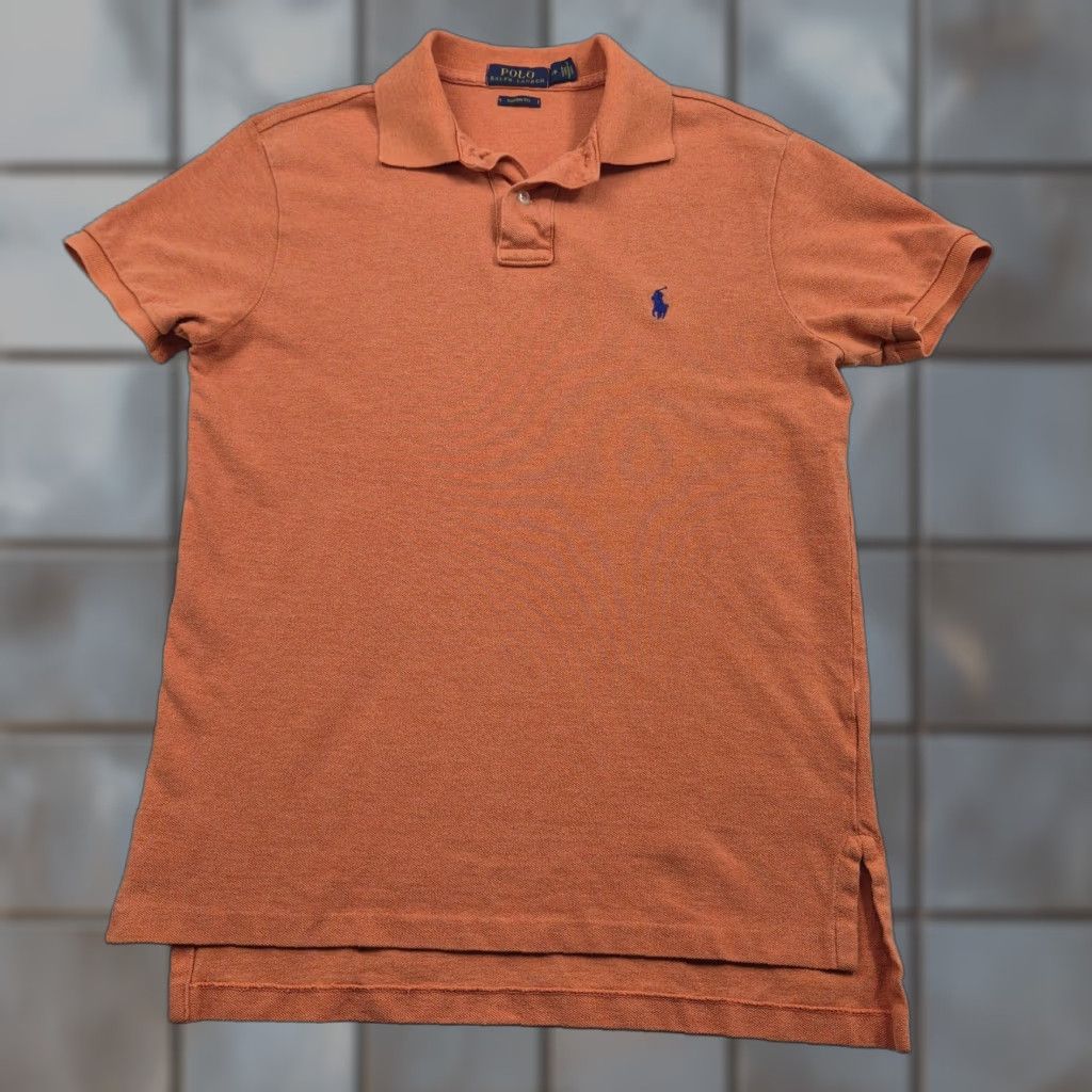 Polo Ralph Lauren Polo Ralph Lauren Polo Shirt Mens Small Orange Custom Fit Knit Cotton Pique Short Sleeve Embroidered Logo Polo Shirt Size US S / EU 44-46 / 1 - 1 Thumbnail