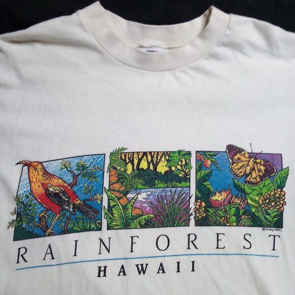 Vintage Vintage Crazy Shirts Rain Forest Hawaii T-Shirt Size US XL / EU 56 / 4 - 1 Thumbnail