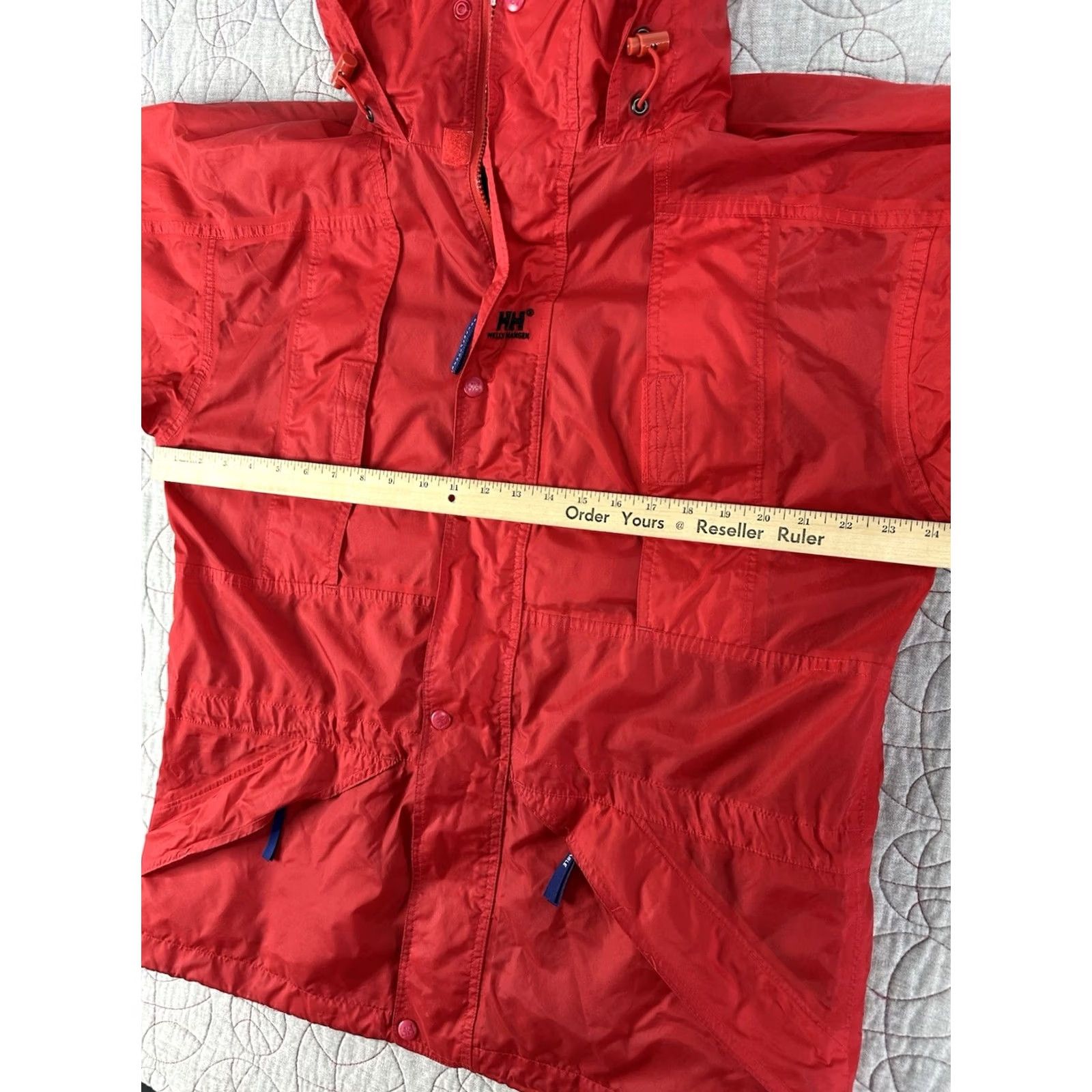 Helly Hansen VINTAGE Helly Hansen Helly Tech Red Rain Jacket Mens Medium Packable Hooded Lightweight Wind-Resistant Water Resistant 90s Retro Size US M / EU 48-50 / 2 - 7 Thumbnail