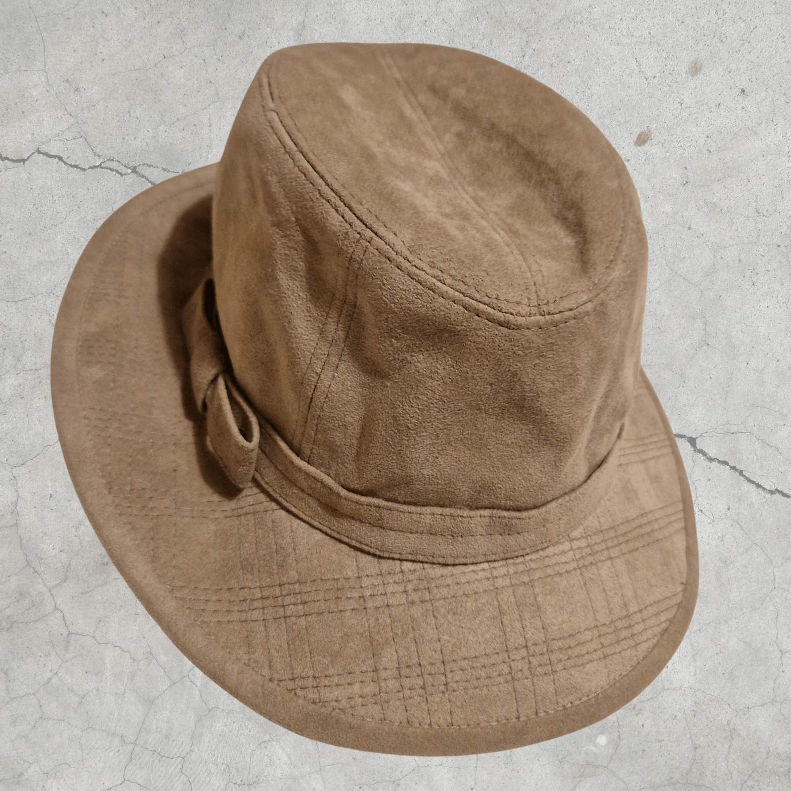 Vintage Beige Fedora Hat - Alcantara Milano Italy - 60's Size ONE SIZE - 1 Thumbnail